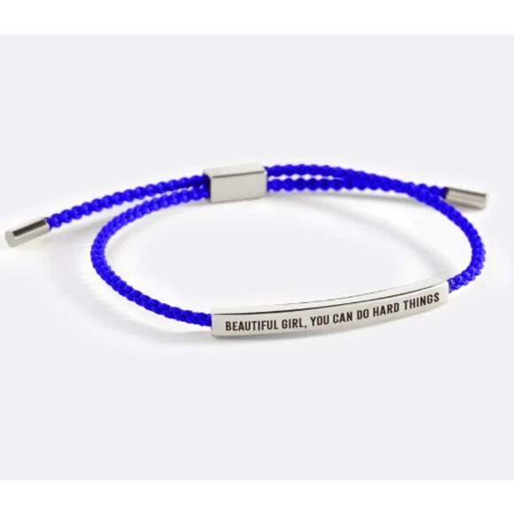 RETAIL $70 Mint & Lilly She Believed She Could So She Did Bracelet*Blue & Silver - Picture 1 of 1